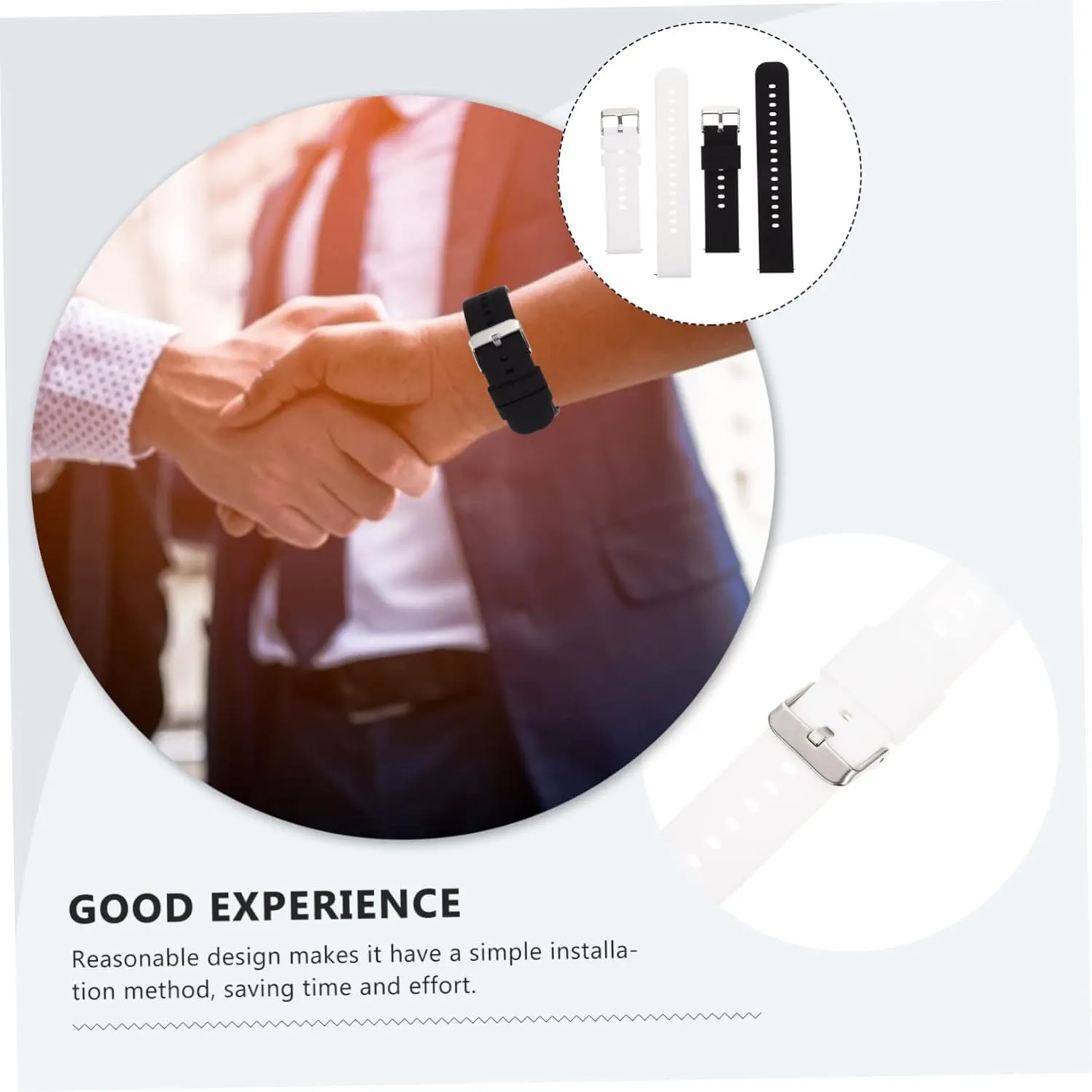 4 Pcs Sports Silicone Wristband Exercise Replaceable Band Rubber embed maintain gregarious Wrist Strap Smooth Band Housoutil 