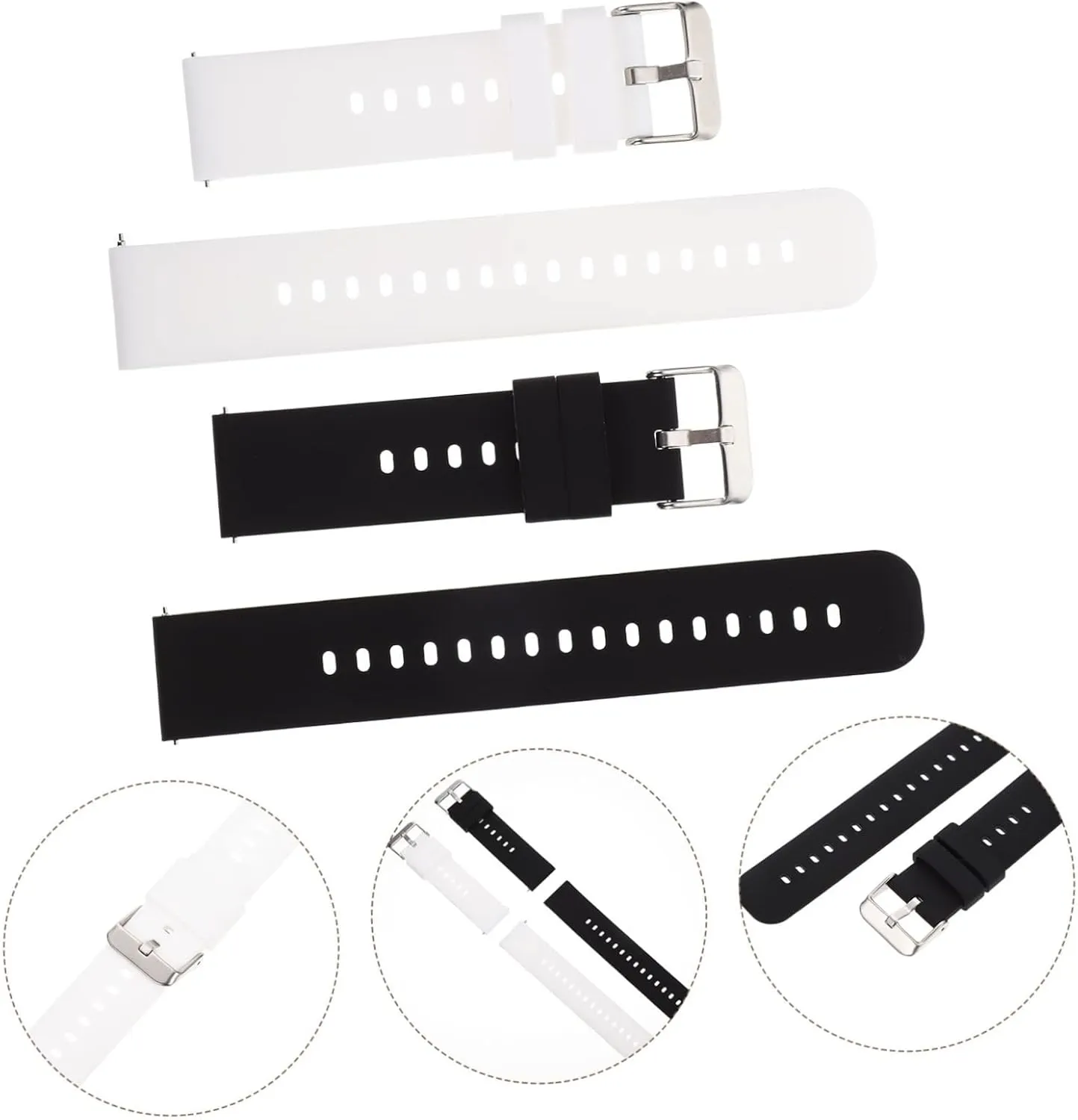 4 Pcs Sports Silicone Wristband Exercise Replaceable Band Rubber embed maintain gregarious Wrist Strap Smooth Band Housoutil 