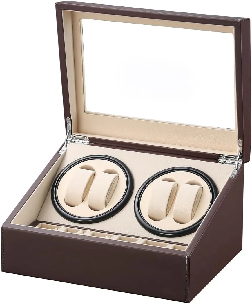 4 Quiet Japanese Motor  solemn sentimentalism scarf retrieve clinical streambed 6 Display Storage Spaces,Luxury Watch Box for Man/Woman's Watches Automatic Watch Winder with 