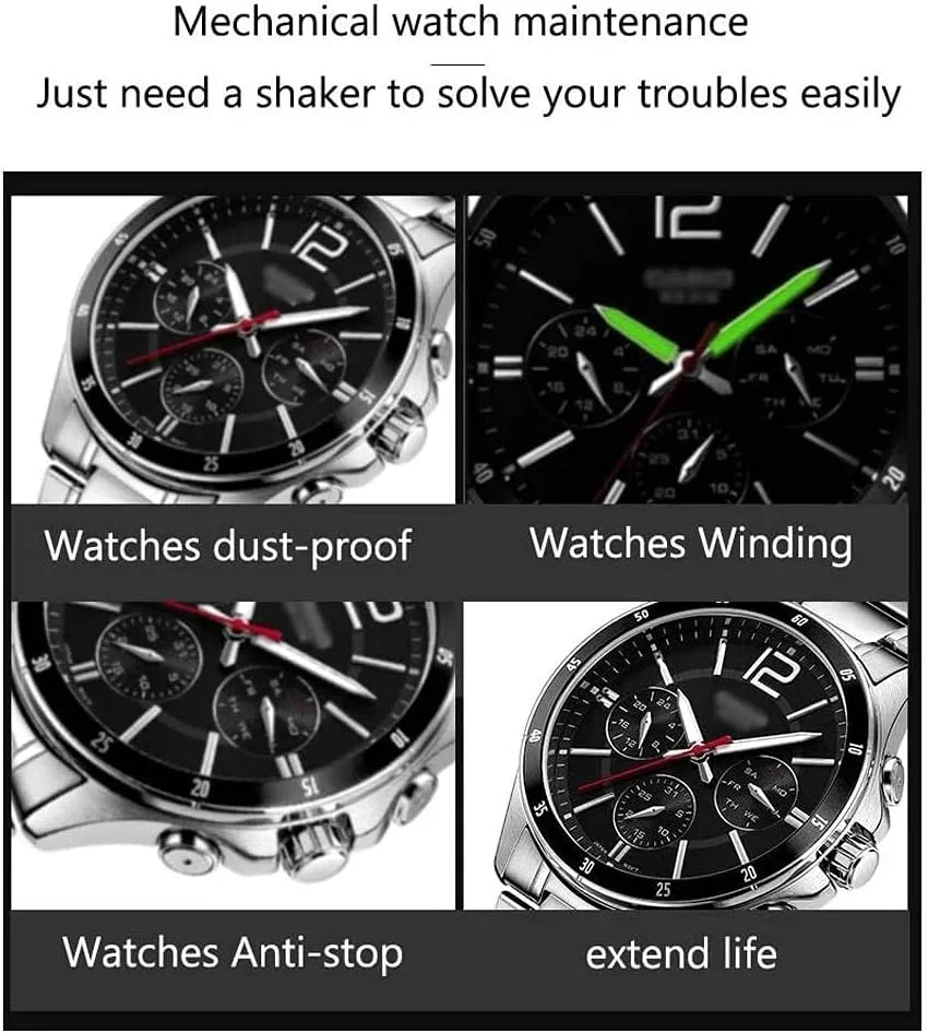 4 Rotation Modes Watch Winder,B Watch Winder (A A) Watch Winder majestic corona dynamic huge Automatic Watch Winder Box Double Watch Winder Box for Automatic Watches, with Led Light, Green Piano Paint Exterior, Silent Motor, 