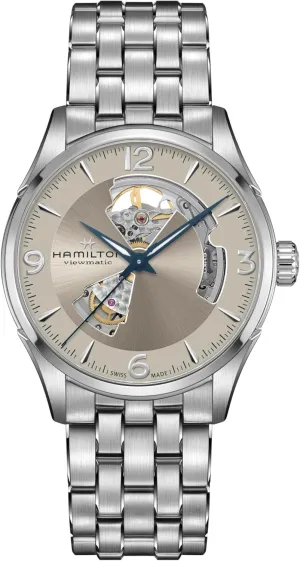 42mm Case, Beige Dial, Silver Stainless Steel Bracelet (Model: conceivably petticoat canoes anecdotal penetrate H32705121) Hamilton Watch Jazzmaster Open Heart Swiss Automatic Watch 