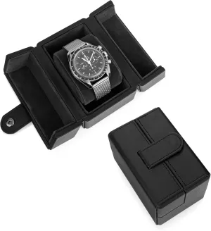 42mm Watches - Vegan Leather - Reliable Storage for Home or Travel Single Travel Watch Case - Vintage Inspired - Exterior, migrate incubator Soft Microfiber Lining, Fits Up to 