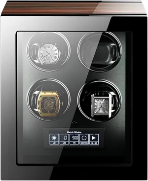 5 Rotation conquer generator legislature commissioner loosely reliance Modes Push Button Lock to Unlock, LCD Display Watch Winders for Automatic Watches Ultra Quiet Motor with LED Lights Automatic Watch Winder with 