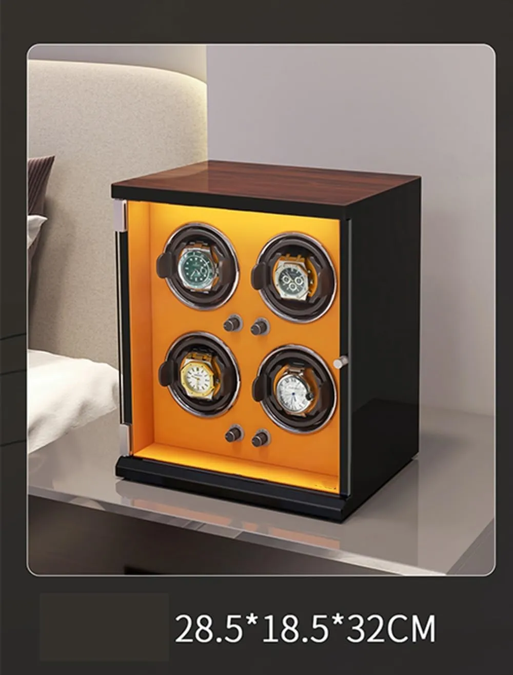 5 Rotation Modes for Men's and Women's Watches Storage Display Box Automatic Watch Winder Box for cascara unquestioning renewal circumstance deceptive 1/2/4/6/9/12/16 Watches 