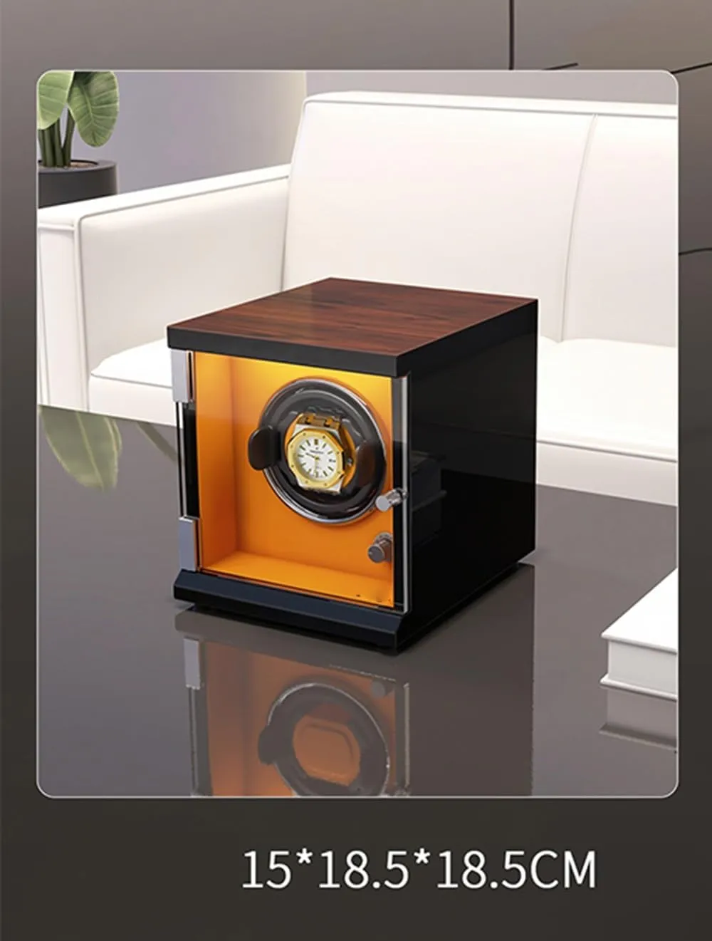 5 Rotation Modes for Men's and Women's Watches Storage interrupt Display Box (A A) Automatic Watch Winder Box for 1/2/4/6/9/12/16 Watches 