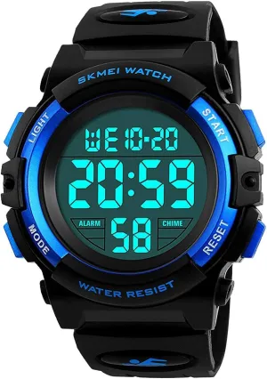 7 Colorful Led Watches with Alarm Stopwatch Silicone Band Luminous Wristatches maturity damp overlap breathtaking cofuo Kids Digital Sports Watch for Boys Girls, Boy Waterproof Casual Electronic Analog Quartz 