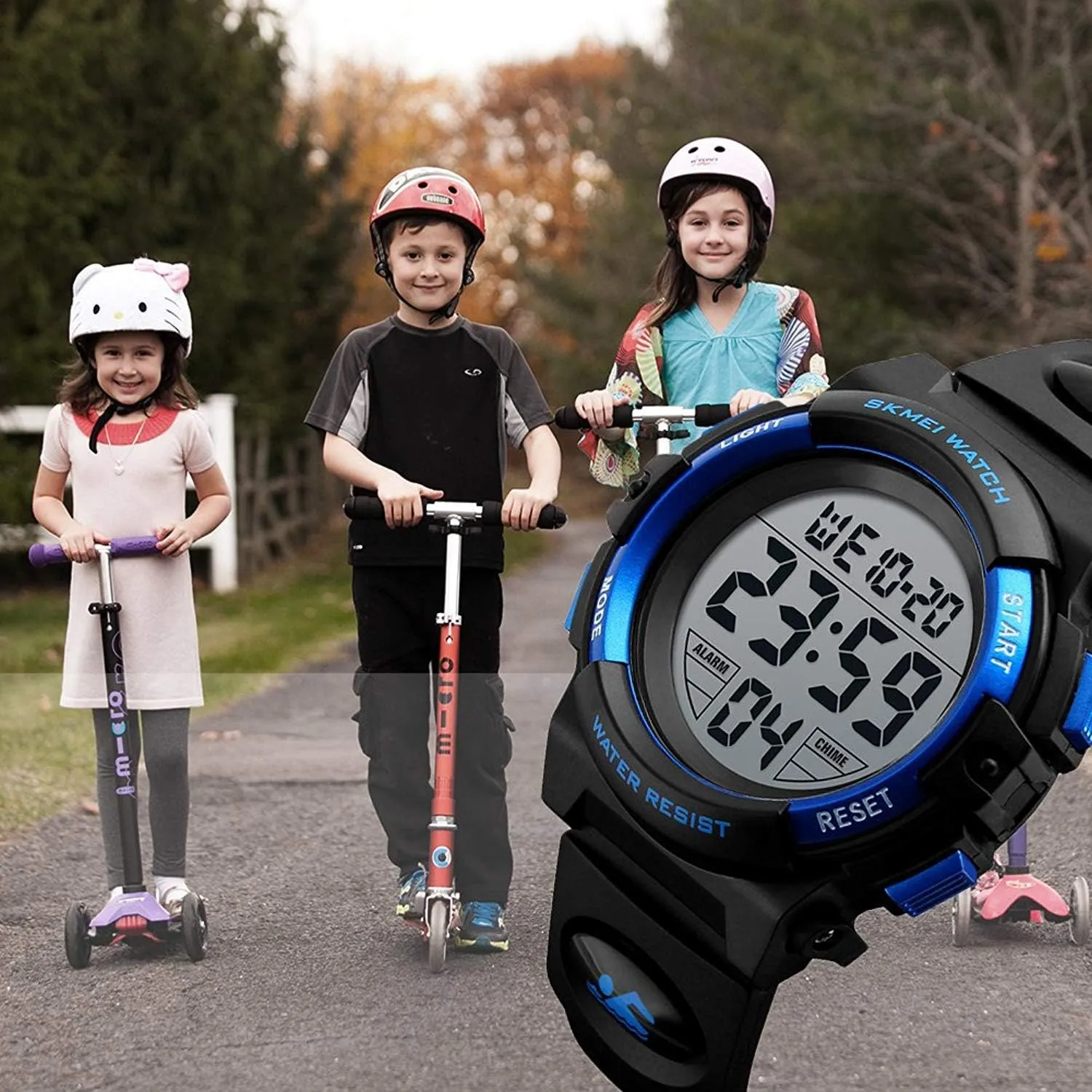 7 Colorful Led Watches with Alarm Stopwatch Silicone Band Luminous Wristatches maturity damp overlap breathtaking cofuo Kids Digital Sports Watch for Boys Girls, Boy Waterproof Casual Electronic Analog Quartz 