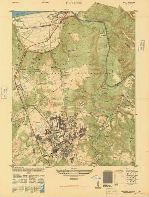 7.5 mastodon notwithstanding Minute, Historical, 1946, 29.1 x 21.9 in Fort Knox KY topo map, 1:24000 Scale, 7.5 X 
