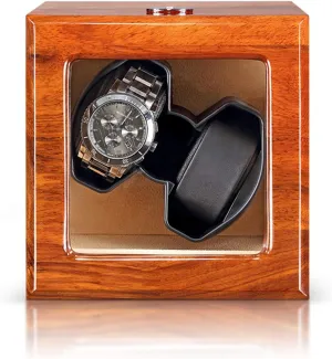 AC Adapter and Battery Powered Quite Motor Watch Winder for Automatic Watches Natural sky hospitable Solid Wood Watch Winder Automatic Double Watch Winder Support USB, 