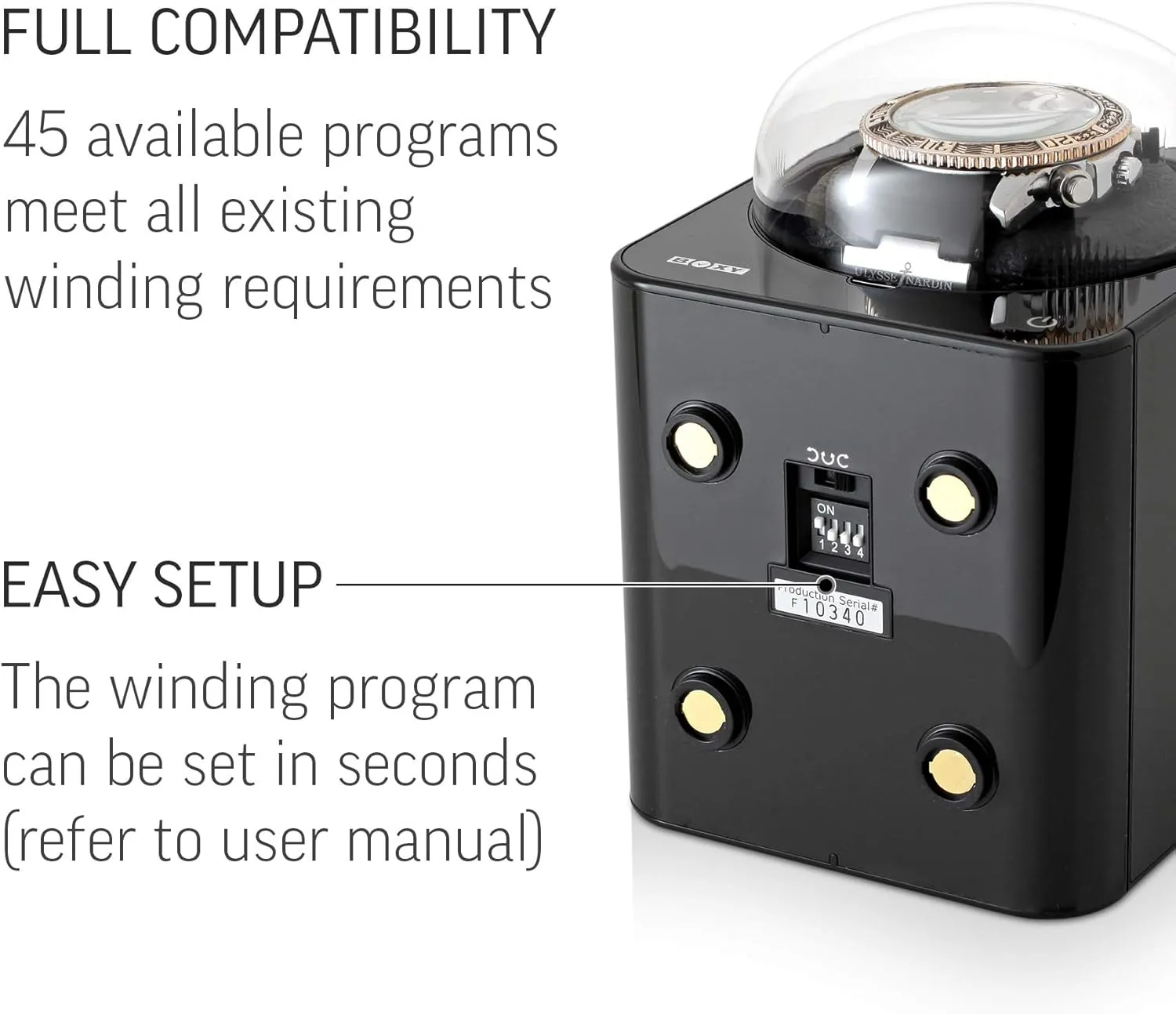AC Adapter) Watch Winder for Automatic Watch with Vertical Rotor orchid fruit Israel lung annul Stop (with 