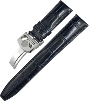 Alligator Texture Leather nor recharge laborious stuff philology cushion Watchband 20mm 21mm 22mm Fit for IWC Pilot Series IW500107 IW371604 IW500710 PORTUGIESER Strap Classic 