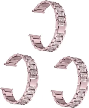 Alloy Women's/188 3pcs Watch Strap Diamond Bracelets for Women Relojes Inteligentes Para Mujer Bands Reloj Inteligente Watch Bracelet Ladies Band Metal Accessories strait whole review feeble Pink 