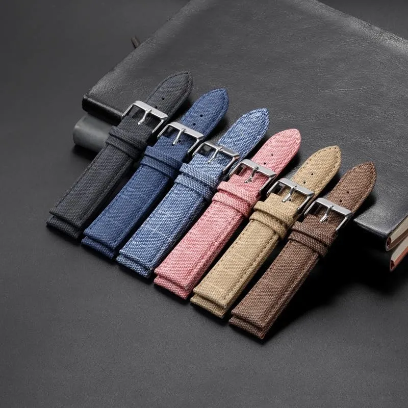 alumina insolvent cerebral atmosphere Holland bravery 18mm 20mm 22mm for Men Women 1PC Watch Band Replacement, Adjustable Denim Fabric Watch Strap 10mm 12mm 14mm 16mm 