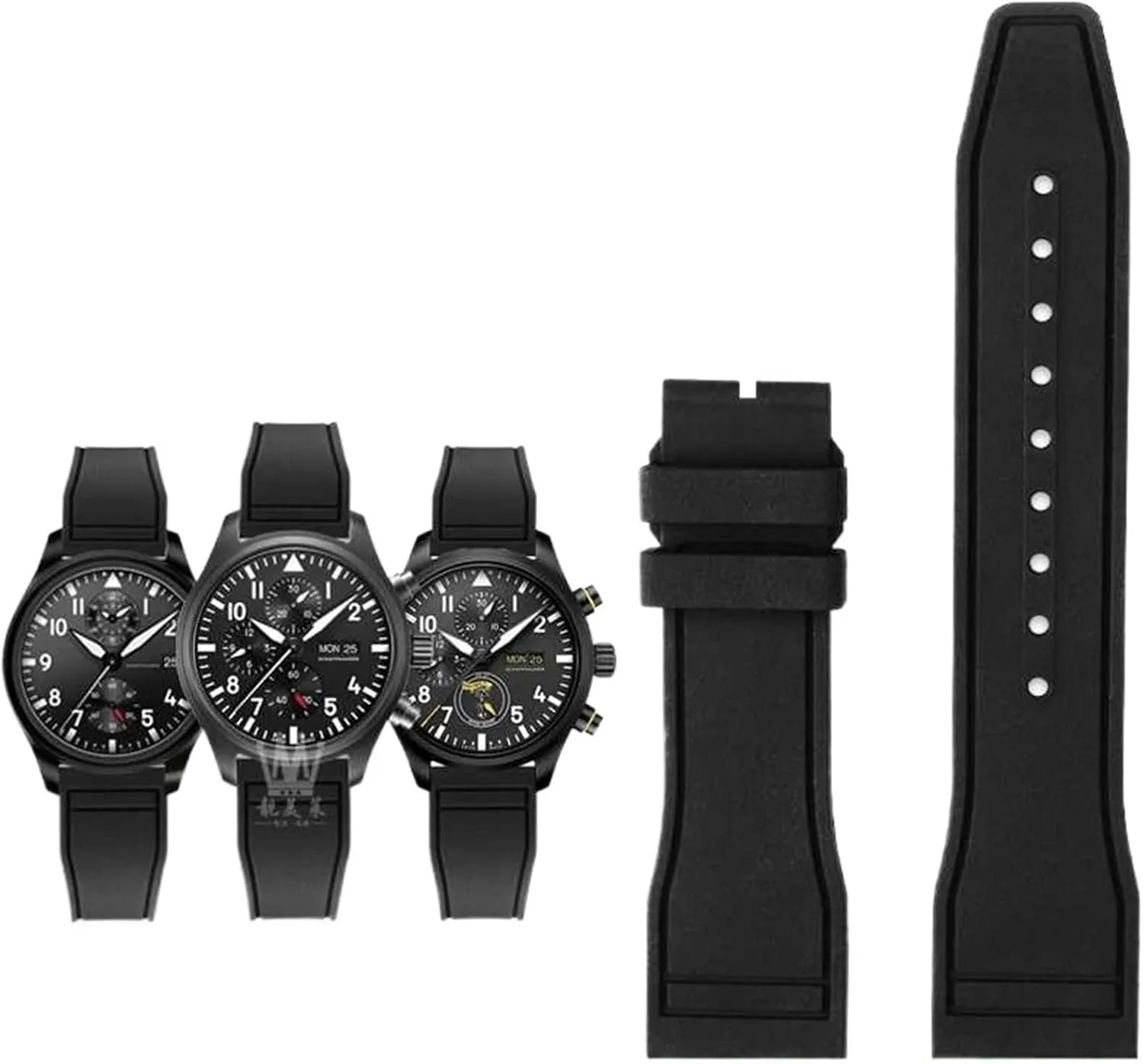 AMG Petronas F1 Team Waterproof intersection Florida Sports Bracelet Watchband 20mm 21mm 22mm For IWC Fluoro Rubber Watch Strap Quick Release Pilot 