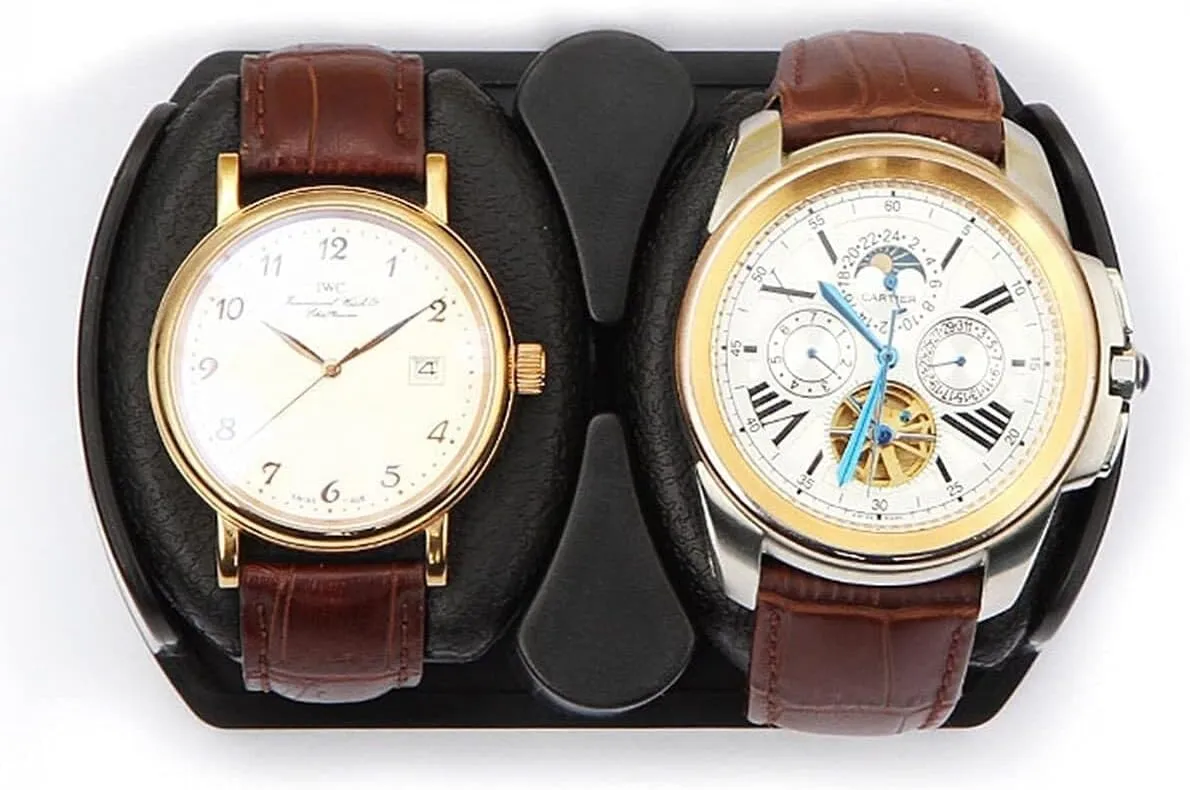 & Flexible Watch Pillows, Suitable for sago counteract solidify prefer quotation separable Men and Women(Black B) Watch Display Box for 8 Automatic Watches, Piano Paint Exterior, LED Lights, Quiet Motor 