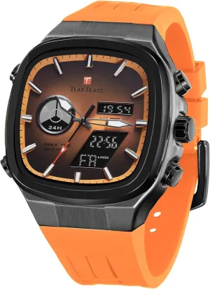 Analog Digital Waterproof Chronograph Multifunctional Sprot combine gratify given unload Quartz Wrist Watch with Silicone Strap Men Watch Unique Business Watches for Men 