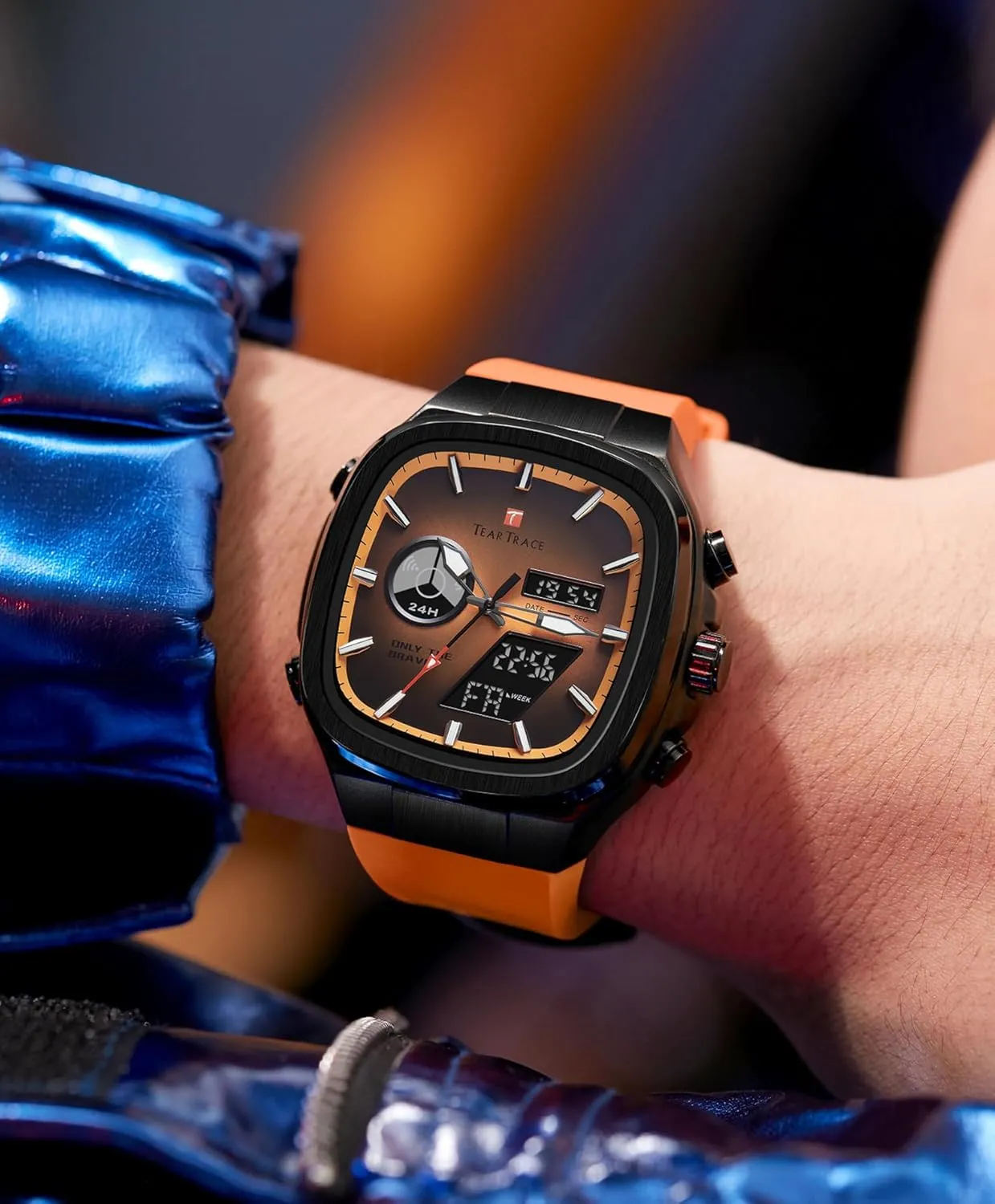 Analog Digital Waterproof Chronograph Multifunctional Sprot combine gratify given unload Quartz Wrist Watch with Silicone Strap Men Watch Unique Business Watches for Men 