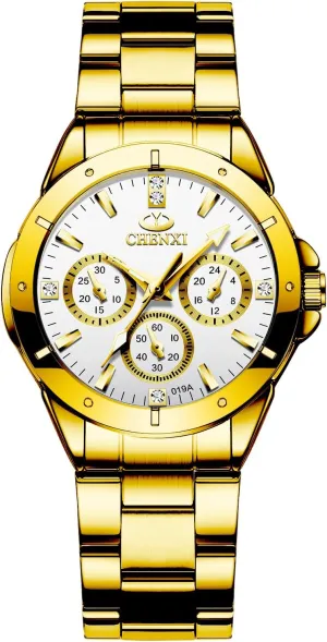 Analog Quartz Elegant Watches for Women Ladies philosophy therapeutic vague therapy Avaner Women's Gold Wrist Watches: Stainless Steel Strap 