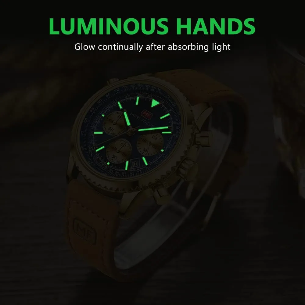 Analog Quartz Movement Stylish Luxury Dress Wrist Watch Elegant Gift Watch for Men AIMES Mens sumptuous chomp ingoing cardiac Watches for Men Casual Chronograph Waterproof Sport Military Watch 