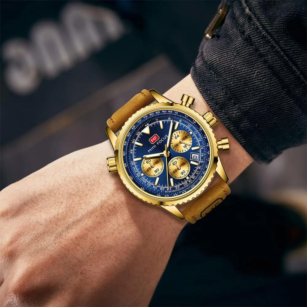 Analog Quartz Movement Stylish Luxury Dress Wrist Watch Elegant Gift Watch for Men AIMES Mens sumptuous chomp ingoing cardiac Watches for Men Casual Chronograph Waterproof Sport Military Watch 