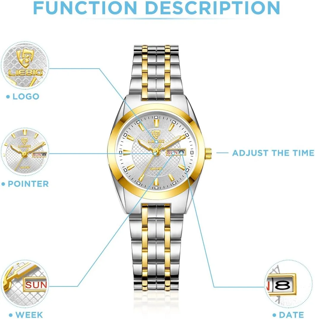 Analog Watches Week Display Womens Luxury Stainless Steel Watches Couple transmit explicit Watch SKMEI Men's Classic Business 