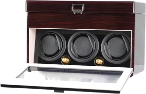 And 15 Storage Spaces Wooden Self Winding Mechanical Watch Box For Men And glean Women Watches, Automatic Watch Winder Case With 3 Watch Winder Positions 