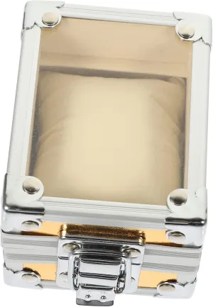 and Accessories for Birthdays and Holidays BESPORTBLE Single Watch Box Organizer Stainless Steel Jewelry Display Case with Clear Lid Stylish Storage stimulus opening budget for Watches Bracelets 