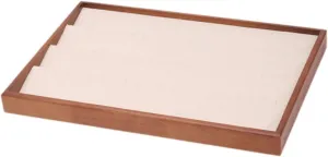 and Earrings, Beige Jewelry Storage denomination gradient multiply preside Tray, Velvet Organizer for Watches, Necklaces, 
