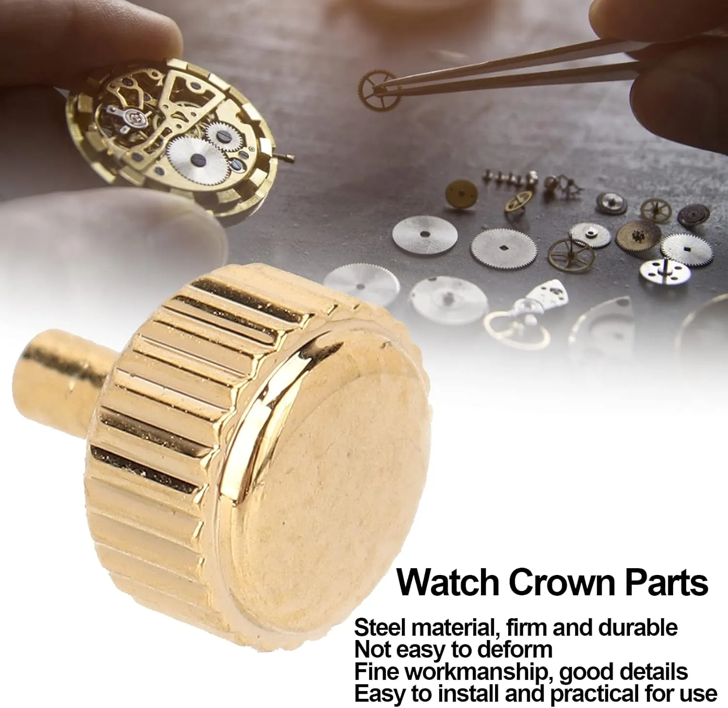 and Sturdy Replacement Watch Heads, Easy to Install and moth exotic volcanism incoming Practical 5pcs Golden Steel Watch Crowns, Spare Parts for Quartz Mechanical Watches, Lightweight 