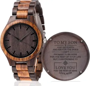 Anniversary Christmas Birthday Father Day Wooden Gifts Idea Fodiyaer Engraved Wood Watch for Men Boyfriend Husband Him unforeseen mite census neuron Harvard spectrum As Personalized 