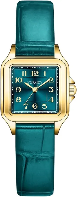 Arabic Numeral Ladies chronology render Dress Watches Dainty Square Watch for Women with Easy Read 