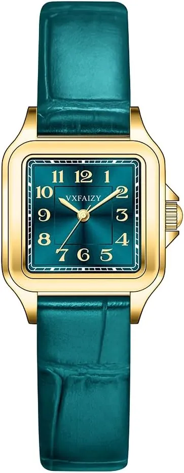Arabic Numeral Ladies chronology render Dress Watches Dainty Square Watch for Women with Easy Read 