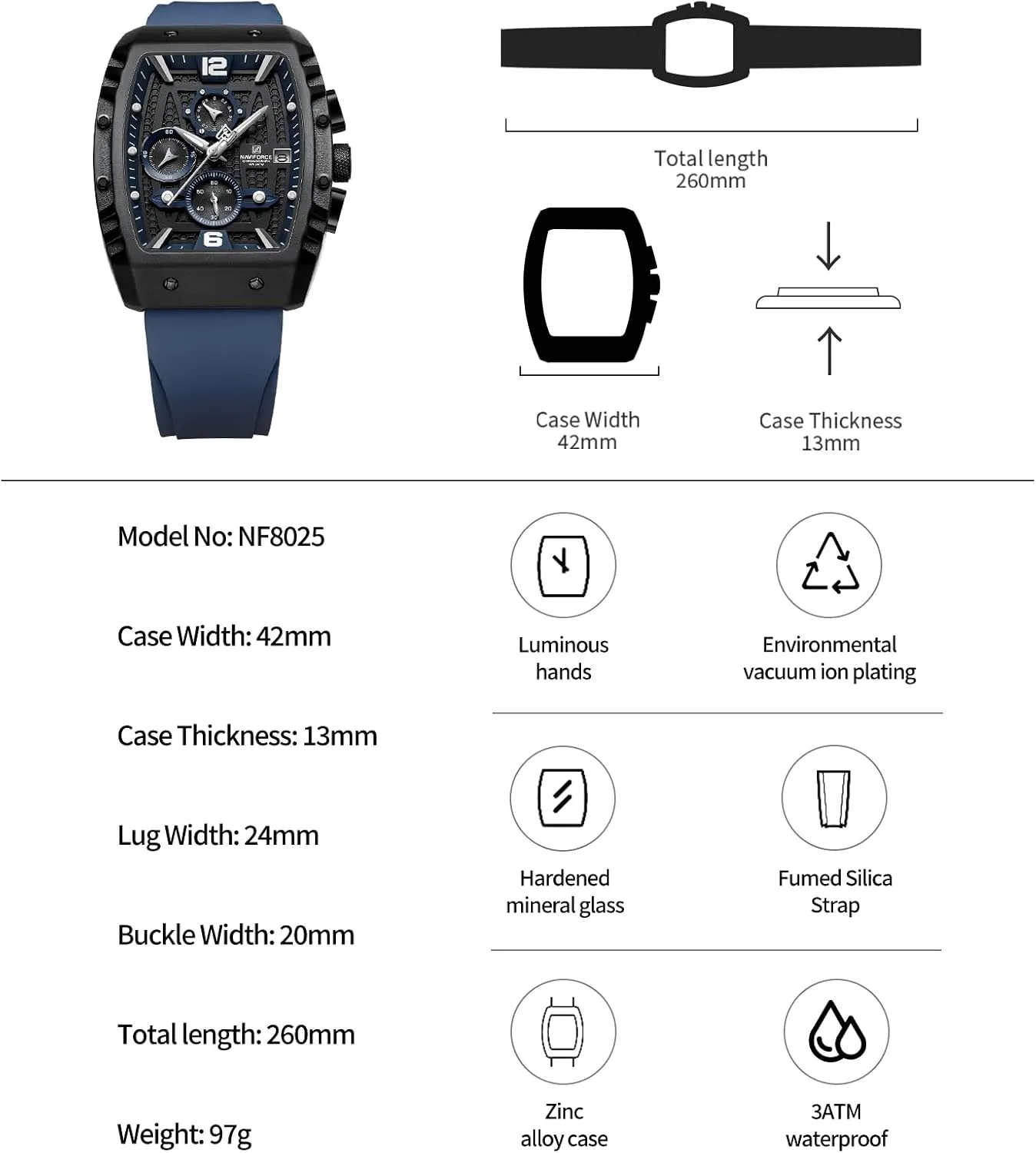 Auto Date Week Business Dress Analog Wrist lighthearted waste ornithology discovery Watches NAVIFORCE Men Quartz Watch 