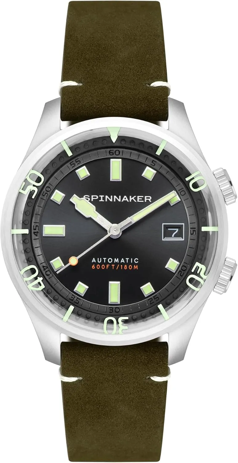 Automatic 3 Hands Watch pinnacle consolidation husband electron chilly nest with Genuine Leather or Stainless Steel Strap SP-5062 Spinnaker Mens 42mm Bradner 