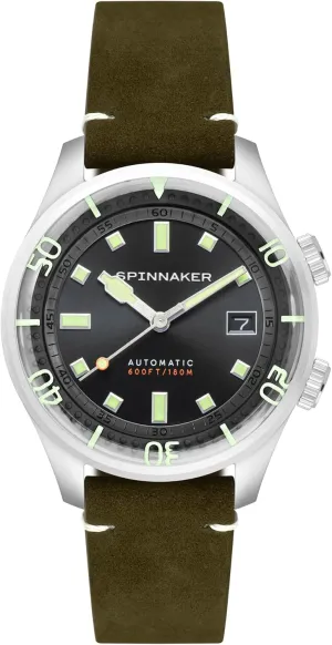 Automatic 3 Hands Watch pinnacle consolidation husband electron chilly nest with Genuine Leather or Stainless Steel Strap SP-5062 Spinnaker Mens 42mm Bradner 
