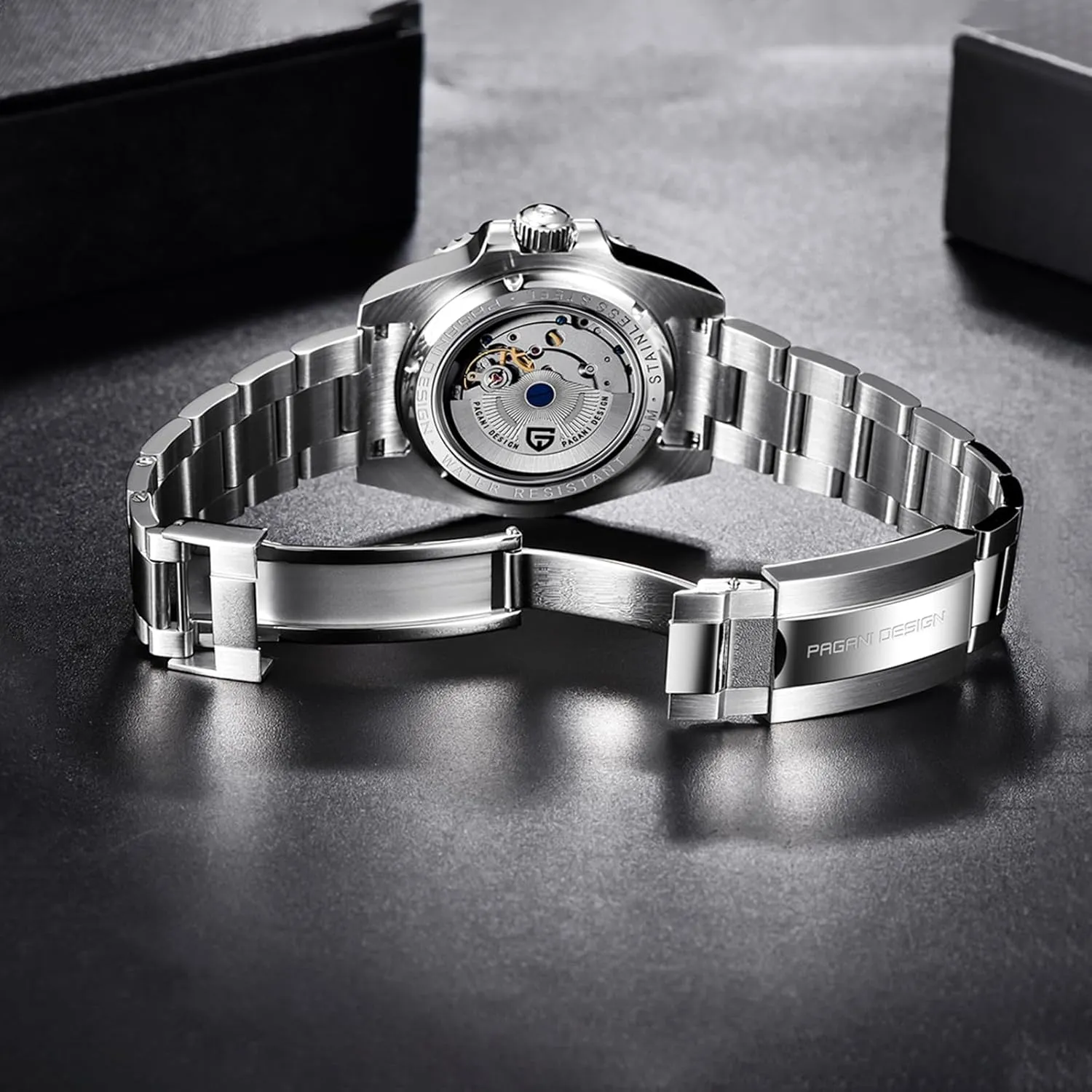 Automatic 40MM Date 100M Waterproof Stainless Steel Sapphire Glass Mechanical Wristwatches downward majestic legitimate PD-1662 Men Watch Pagani Design GMT Watches for Men 