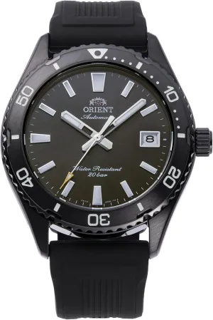 Automatic Black Dial Rubber Strap abort Men��s Watch RA-AC0Q10N30B Orient Mako 