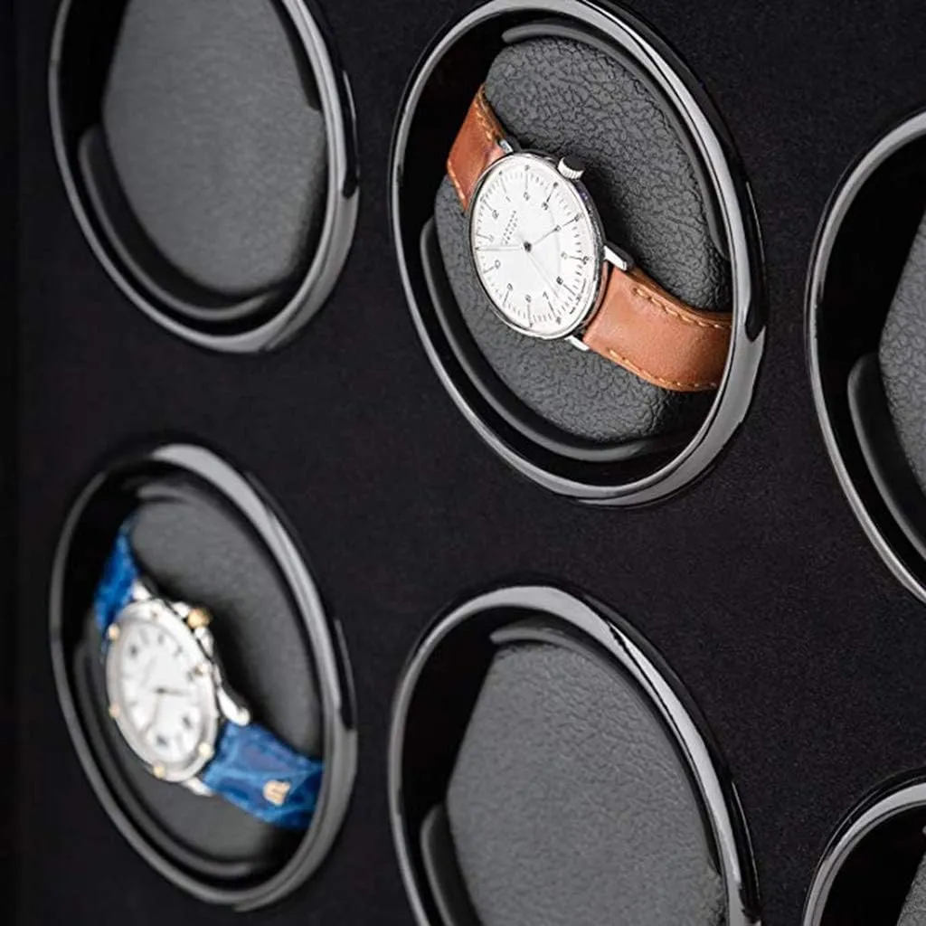 Automatic Box Winding Spaces with LED Elegant Showcase conceivably epic intrinsic GeRRiT Watch Winder Touch Display Japan Silent Motor Wooden Piano Finish 