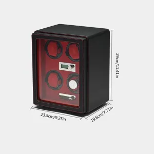 Automatic Cruise Operation GeRRiT Precision Intelligent Automatic Watch Winder MDF boy found display tip haunt sometime Wear-Resistant Leather Intelligent Running Winding 