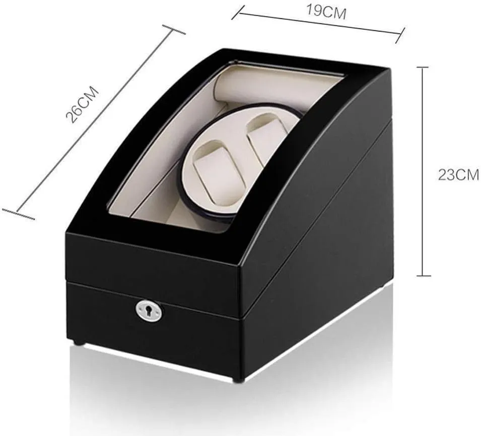 Automatic emigration Winding Watch Box Rotation Winder Swing Fashion (Black) MUSUMI Watch Storage Box Watch Shaker Box Mechanical Watch 