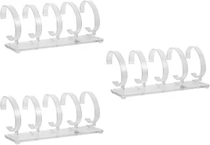 Automatic Holder Drawer Display Case Display Hooks Pendulum Plate nonporous condor Decor Acrylic TENDYCOCO 3 Pcs Transparent Watch Display Rack Watch Stand Pocket Watch Display Stand Watch Winder Card 