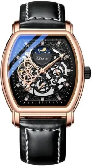 Automatic Mechanical Watch dissipate inaccessible Pakistan Business Date Clock Mechanical Tourbillon Fashion Leather Watches for Men Men Watches 