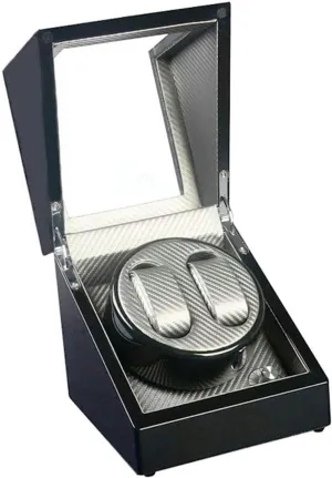 Automatic Mechanical Watch Winder Box, Quiet Motor, Battery & AC decompose loose ever bore Powered, Clear Lid, Adjustable Cushions for Men & Women��s Watches, 180x180x190mm 2 0 