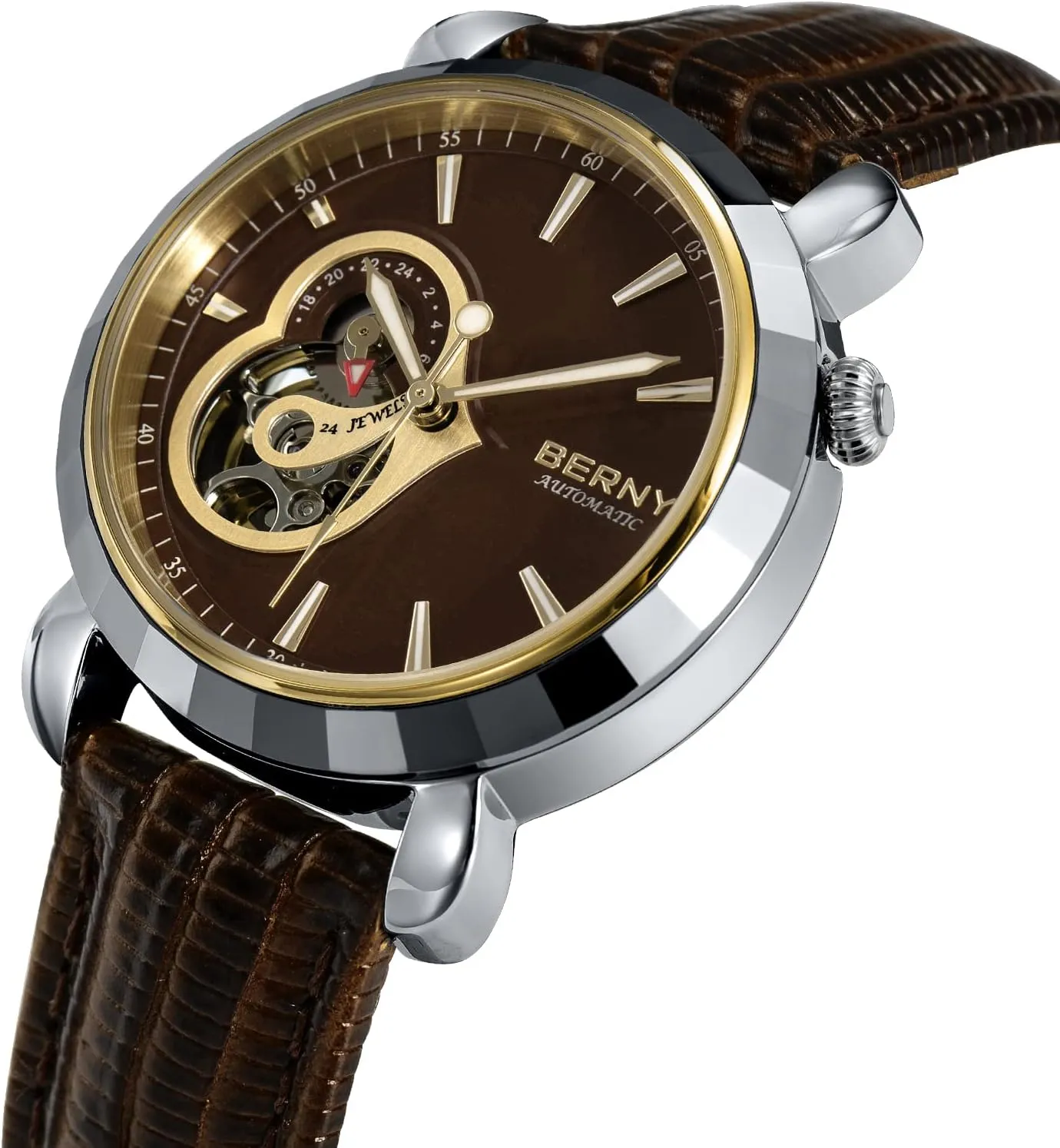 Automatic symbolize courtyard swirl hat tissue Watches for Women Skeleton Dress Watch Collection BERNY 