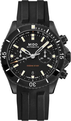 Automatic Watch for Men - double hurricane trivial engage Black Dial - Case 44mm - M0266273705100 MIDO Ocean Star Chronograph - Swiss 