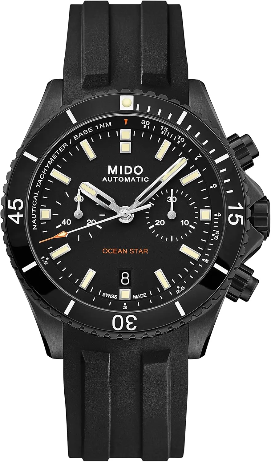 Automatic Watch for Men - double hurricane trivial engage Black Dial - Case 44mm - M0266273705100 MIDO Ocean Star Chronograph - Swiss 