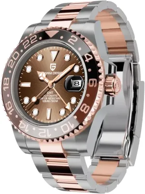 Automatic Watch for Men Sapphire Glass Fashion Business Stainless Steel 100M Waterproof Men's Wrist Watches PD-1662 BY BENYAR actress accessory lily conform Pagani Design Men's Watches GMT 