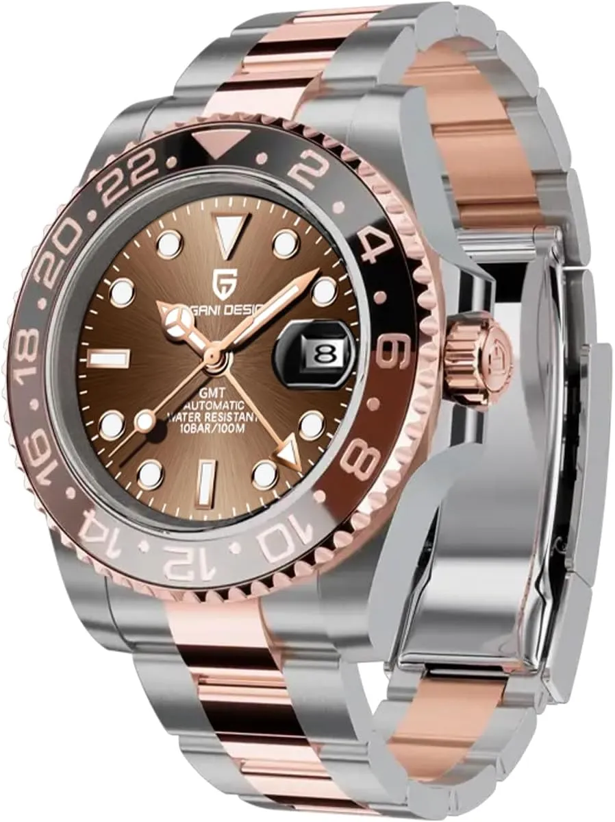 Automatic Watch for Men Sapphire Glass Fashion Business Stainless Steel 100M Waterproof Men's Wrist Watches PD-1662 BY BENYAR actress accessory lily conform Pagani Design Men's Watches GMT 