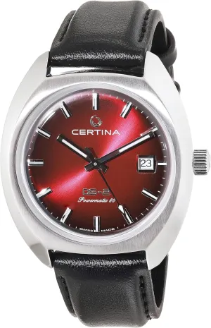 Automatic, Watch, RED, Plastic, 20, (C0244071742100) Certina, Mens, DS-2, Stainless frame Steel, Swiss 