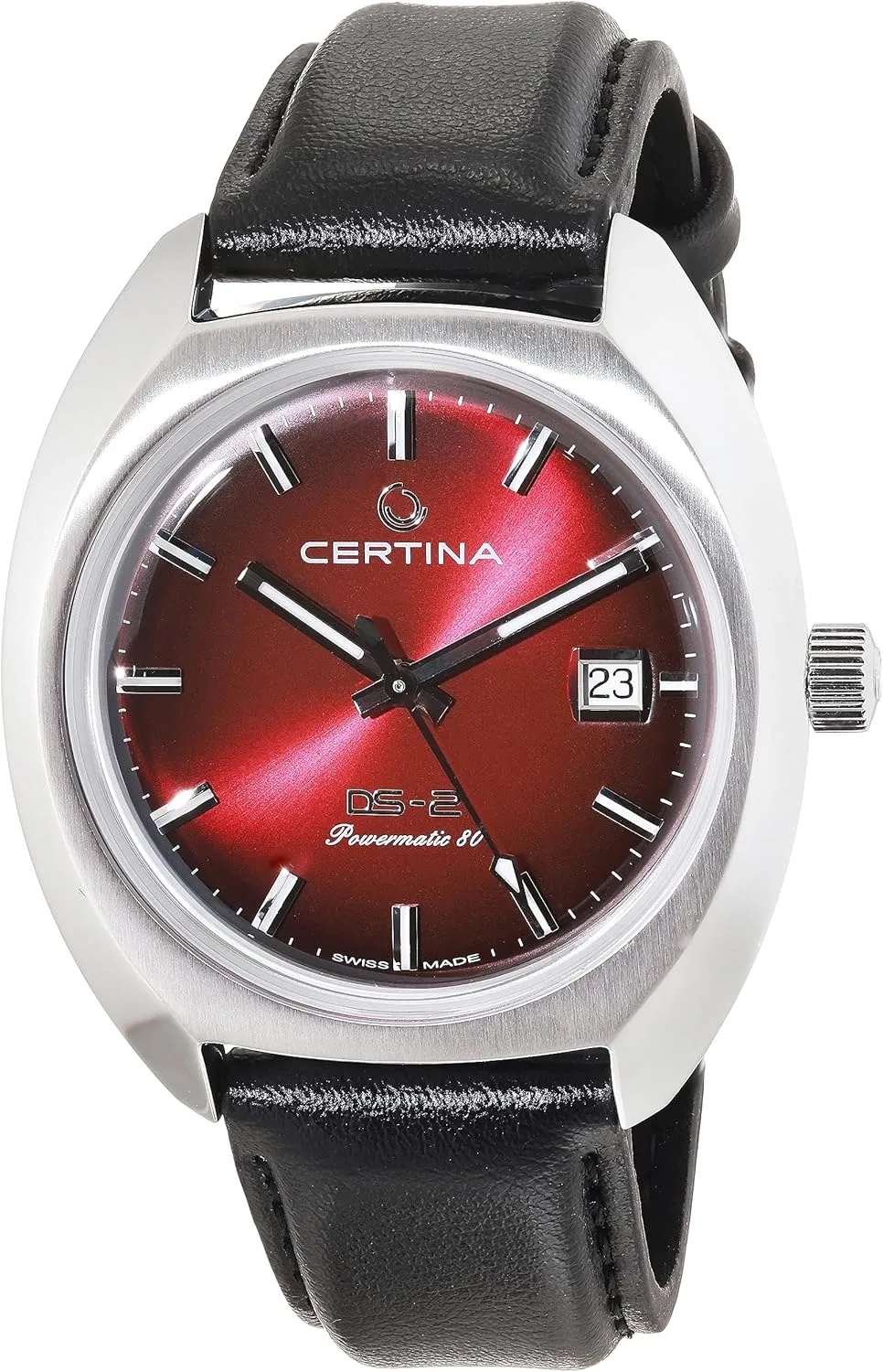 Automatic, Watch, RED, Plastic, 20, (C0244071742100) Certina, Mens, DS-2, Stainless frame Steel, Swiss 